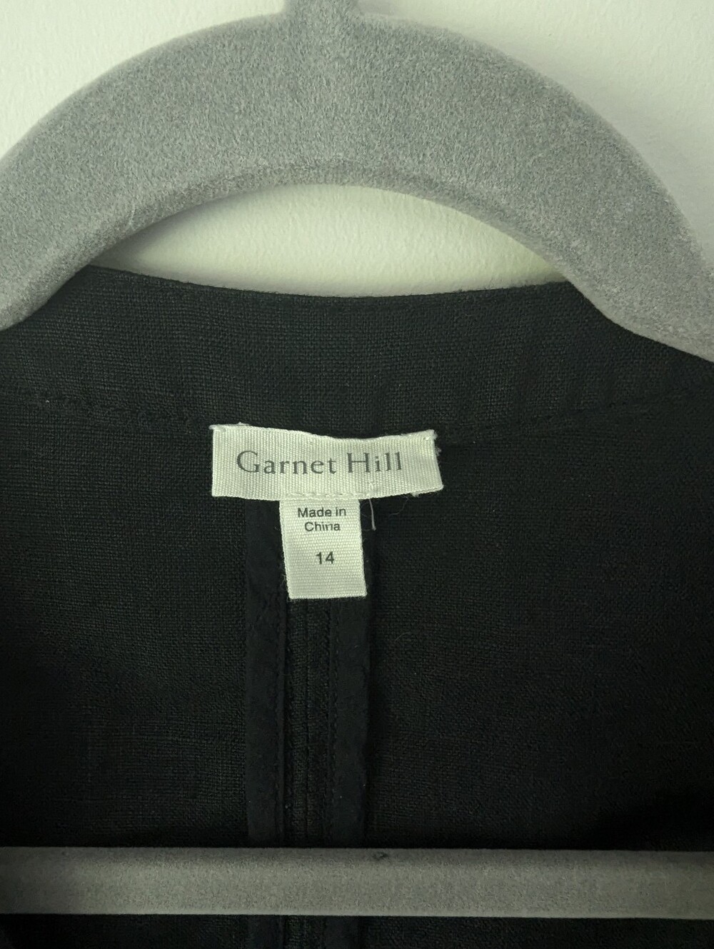 Garnet Hill 100% Linen Lightweight Open Front Drape Jacket - Picture 2 of 9